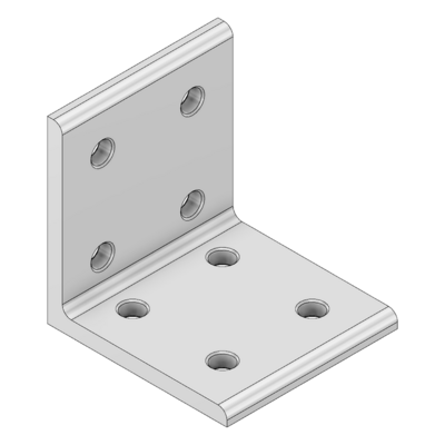 40-533-1 MODULAR SOLUTIONS ANGLE BRACKET<br>60MM TALL X 60MM WIDE W/ HARDWARE